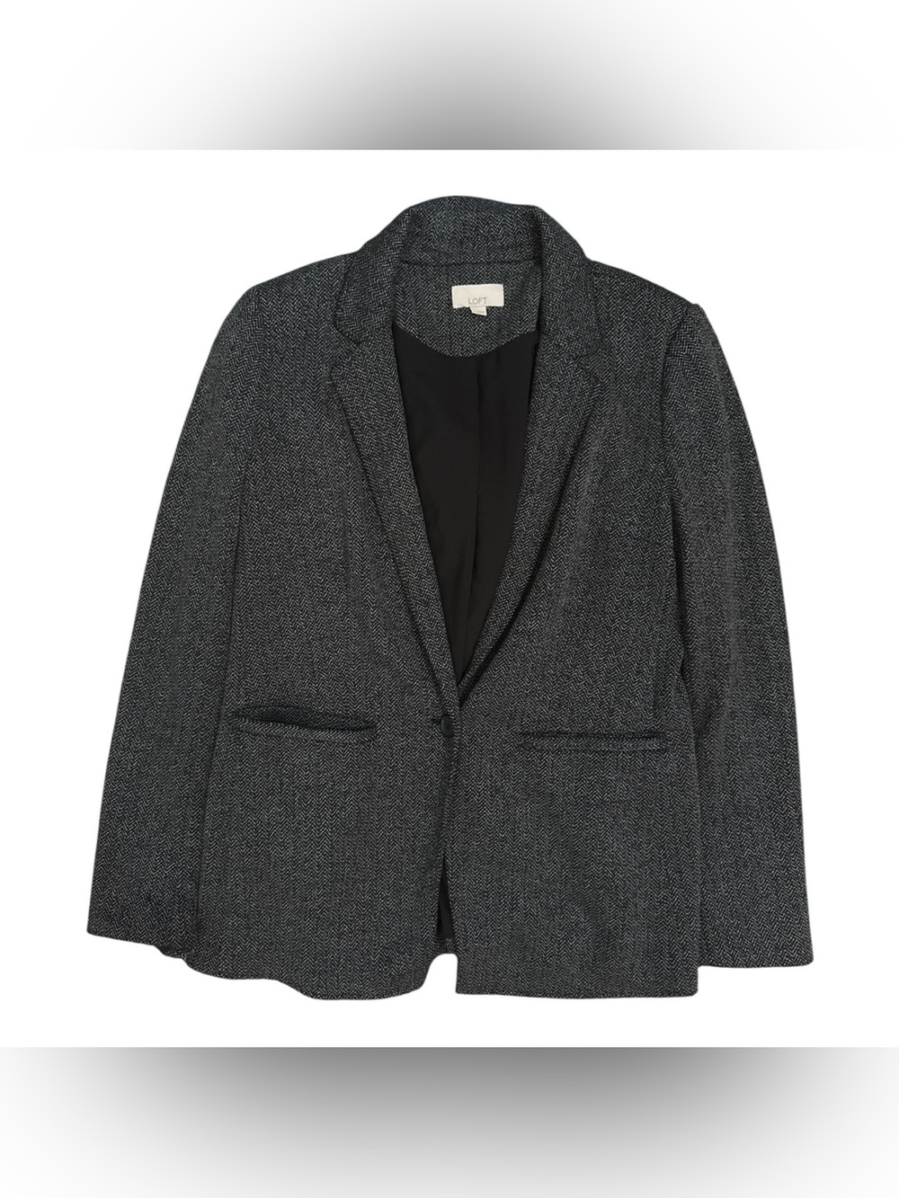 LOFT Dark Gray Single-Button Suit Blazer Women’s Size 10 Business Casual Work
